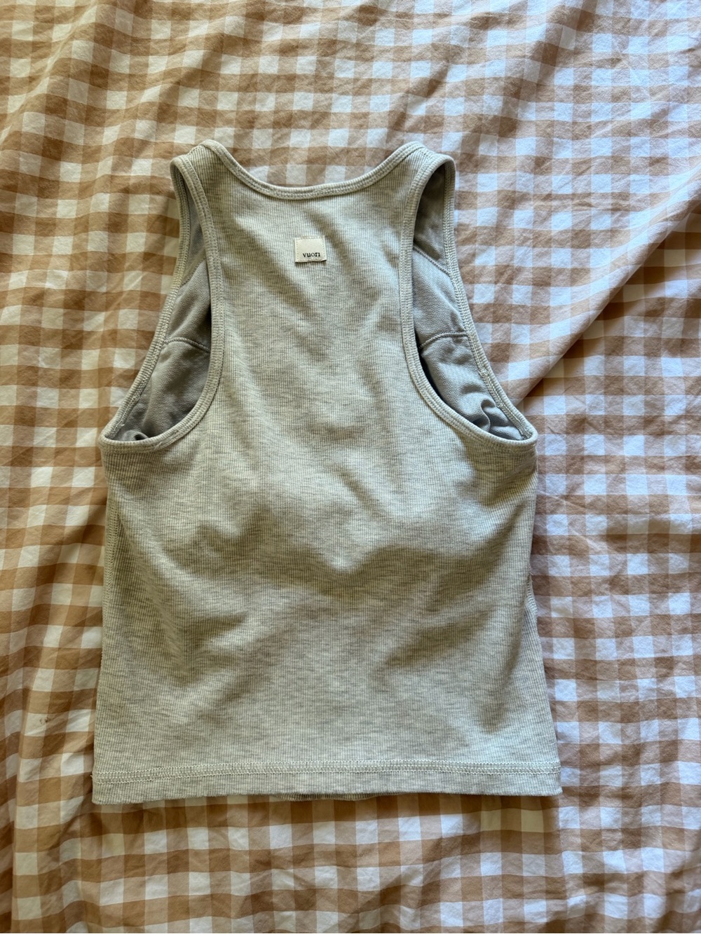 Vuori Women's Plyo Heather Grey Tank Top - Picture 7 of 7